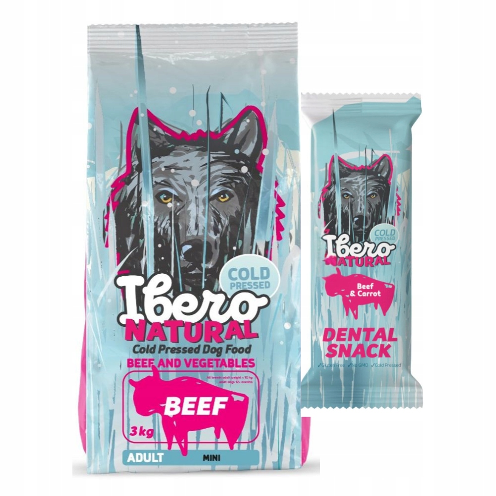 Levně Malý balíček hovězího masa Ibero Cold Press dentální pamlsek