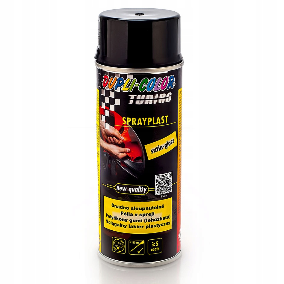 Guma Folia w Sprayu Czarny Połysk Sprayplast Aerozol 400ml Motip