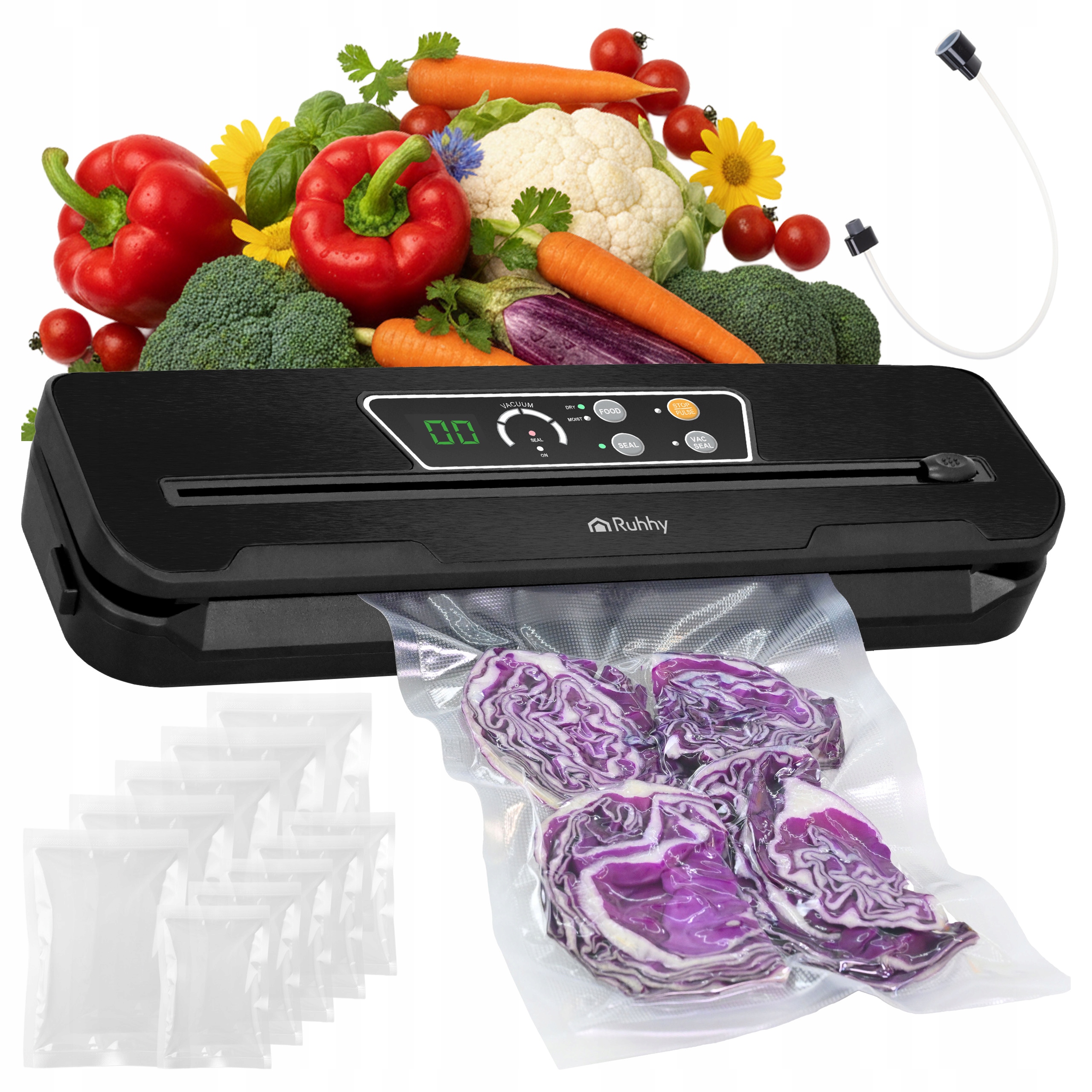 Zgrzewarka Próżniowa do Żywności Automatyczna Pakowarka do Jedzenia Worki