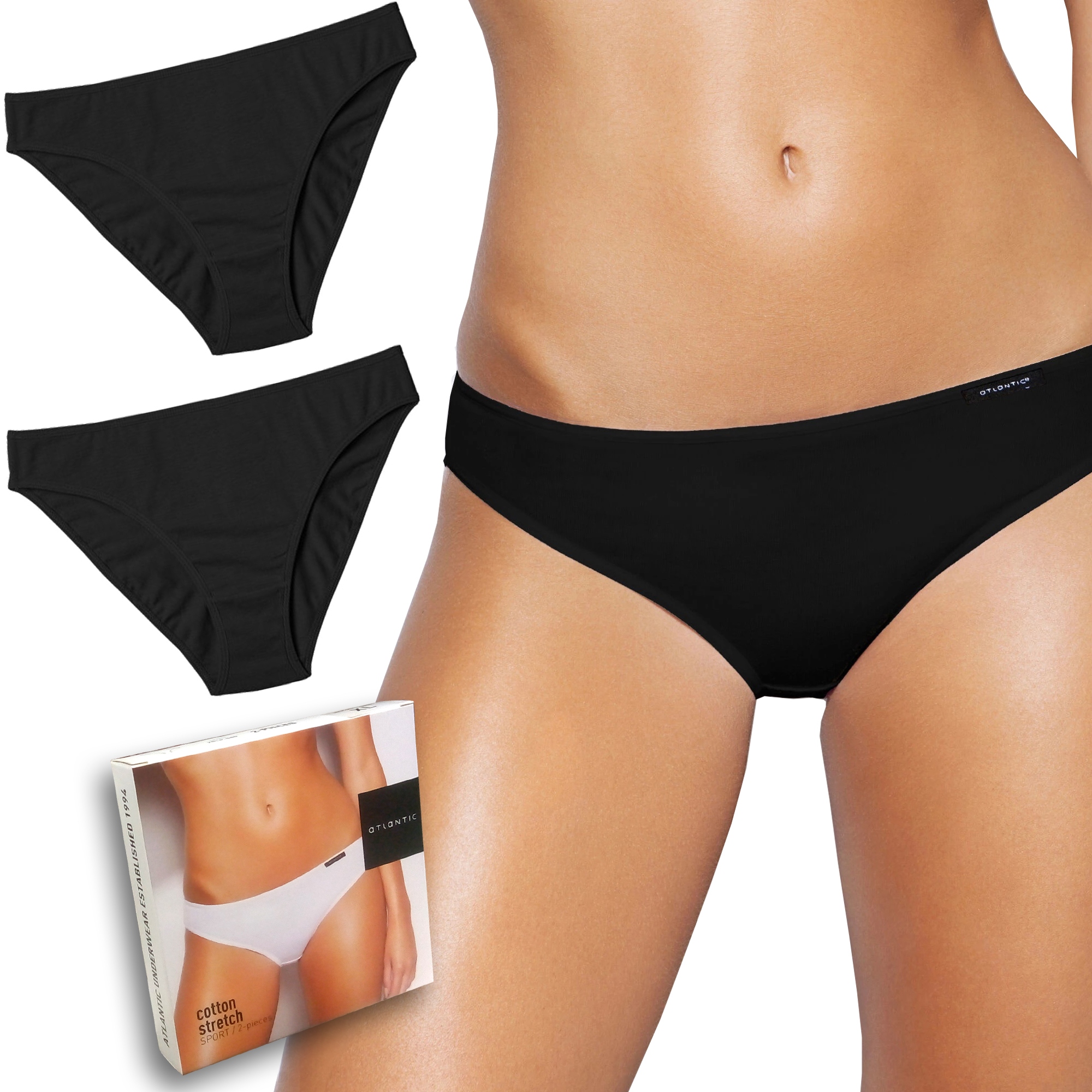 

Atlantic figi damskie 2BLP 581 Cza bikini XL