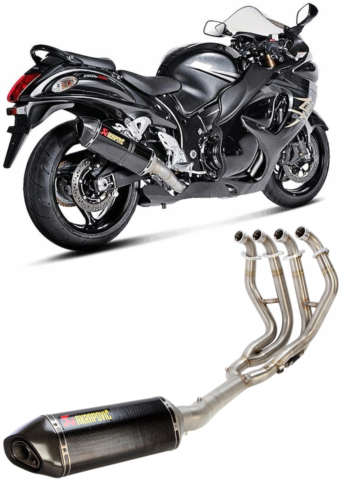 S-S13R2-RC - Глушитель выхлопных газов Akrapovic для SUZUKI GSX 1300R 2008-2017