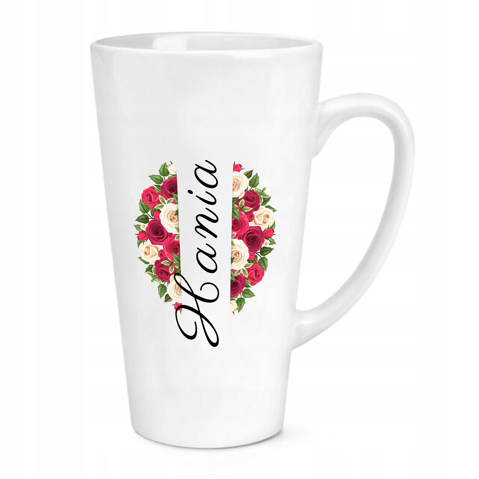 

Kubek Biały Latte Duży imię Hania