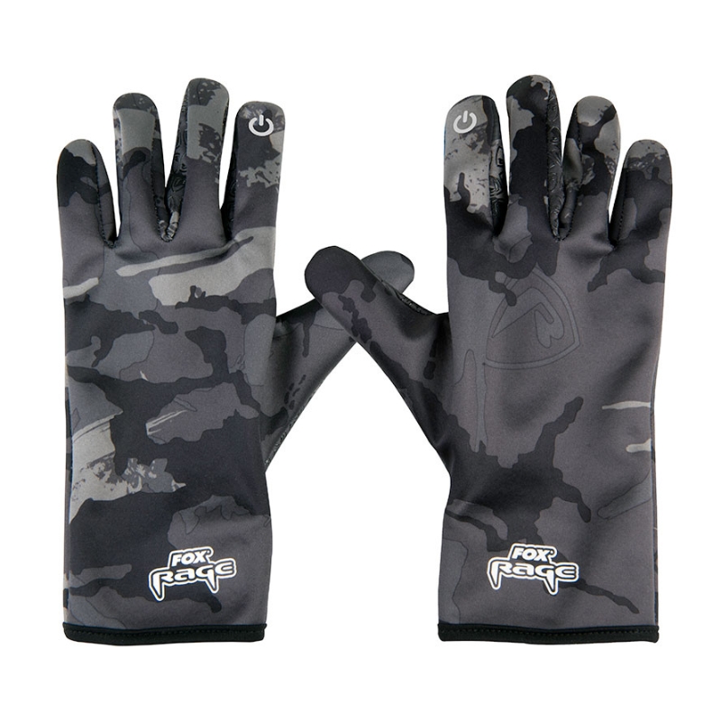 Fox Rage Rękawice wędkarskie dotykowe do smartfona Thermal Camo Gloves XL