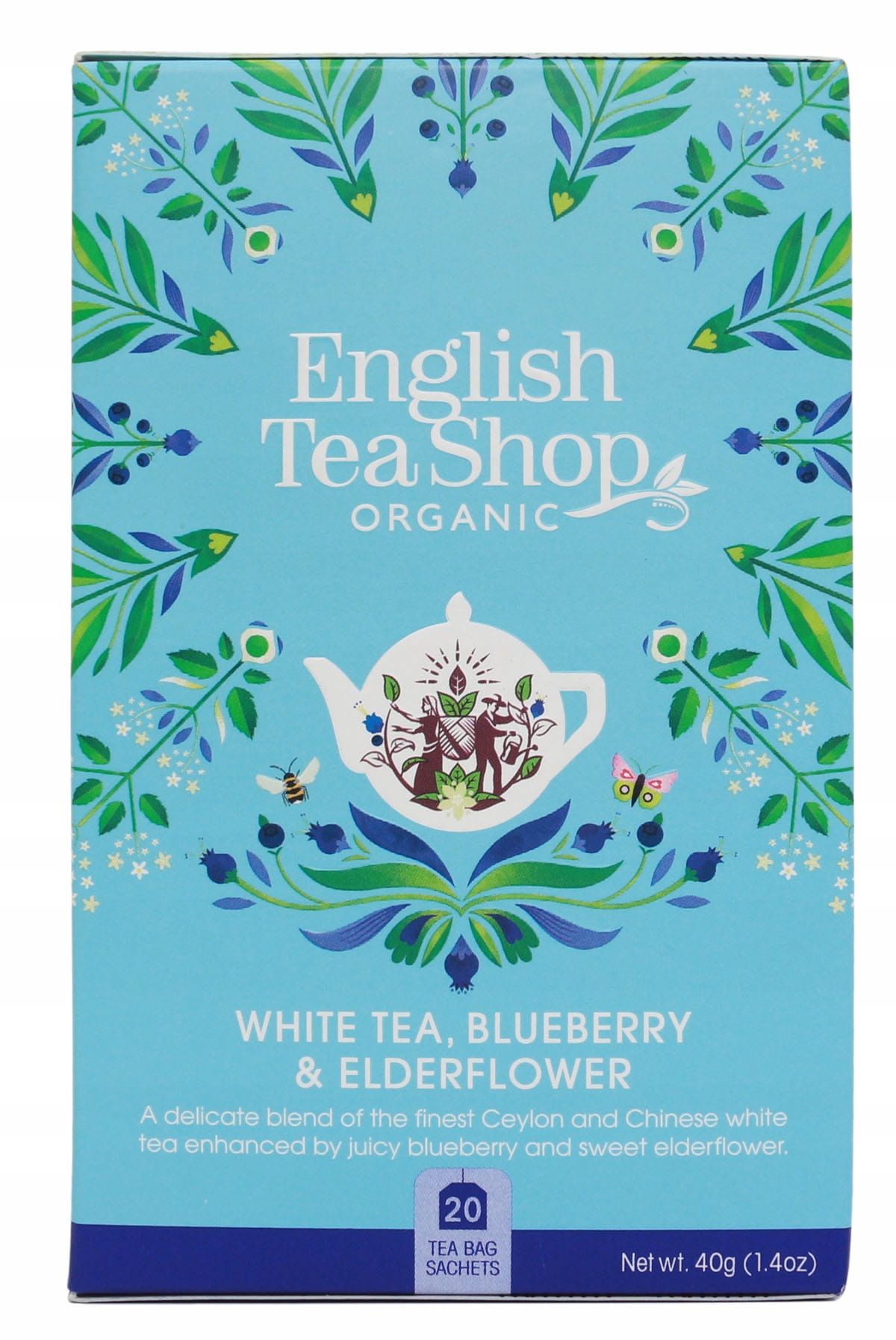 Levně English Tea Shop White Tea Blueberry & Elderflower čaj 20 sáčků