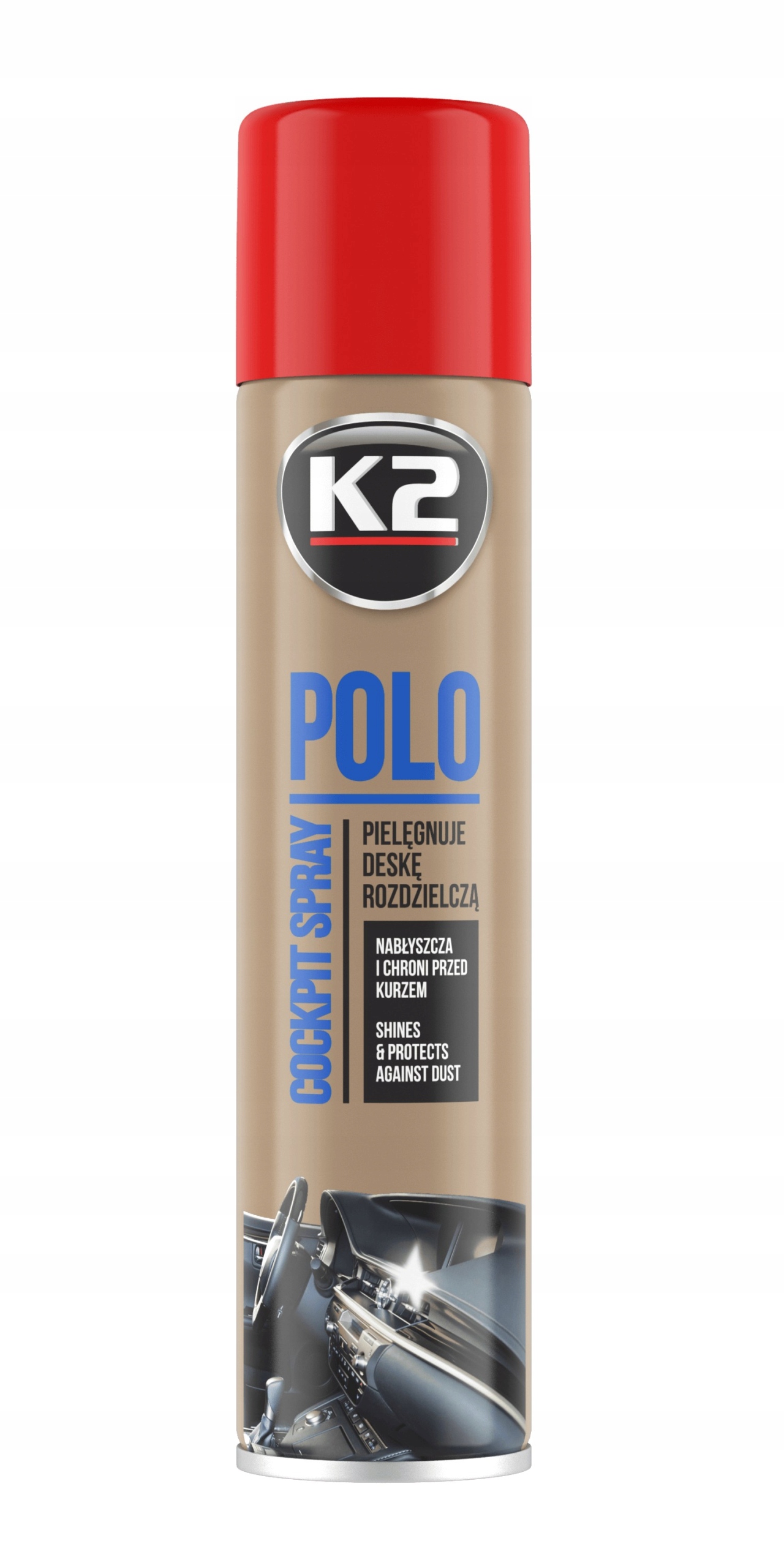 

K2 Polo Cokpit 300ml Truskawka Nabłyszczający