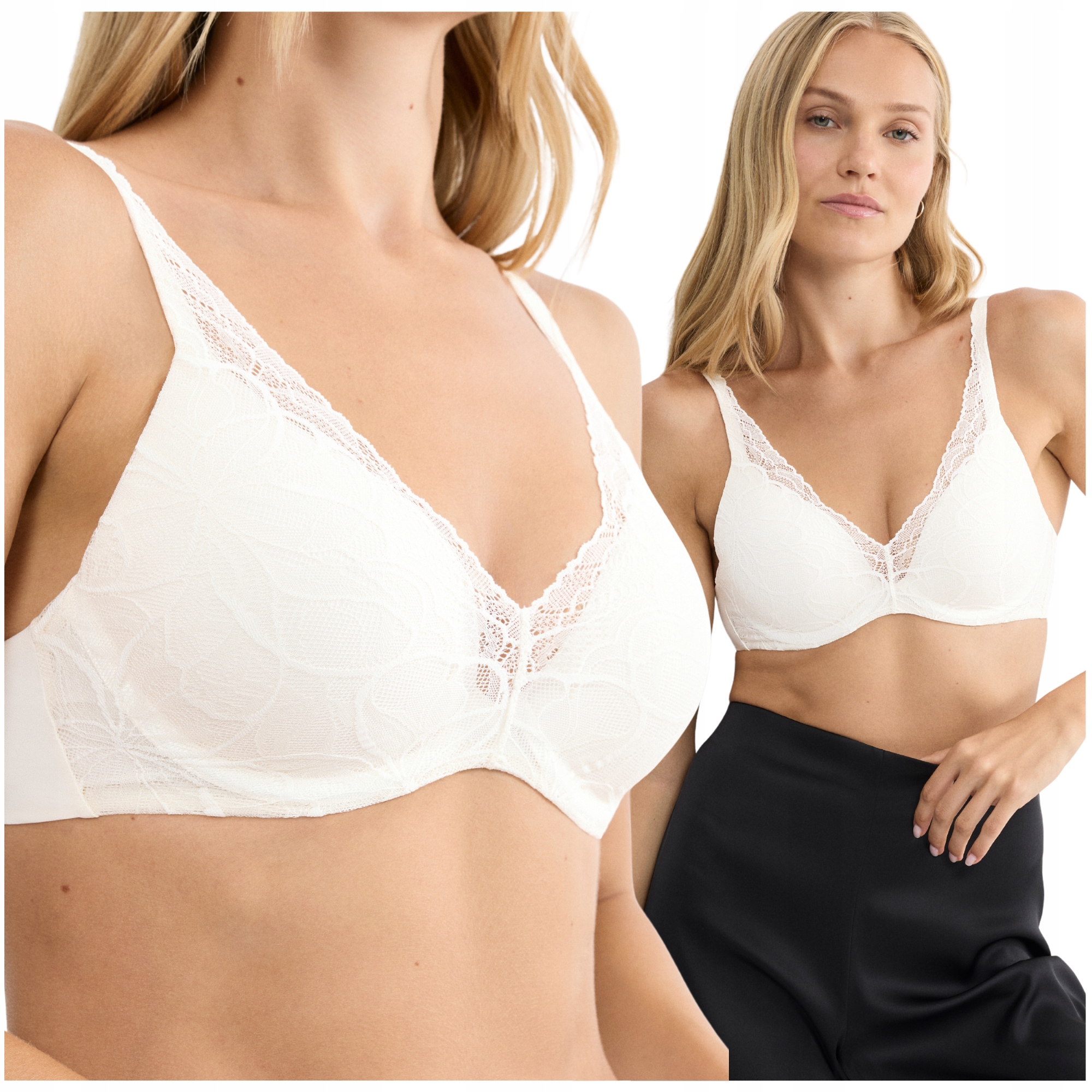 Vyztužená krajková podprsenka braletka Triumph Illusion Lace Wp ecru 75F