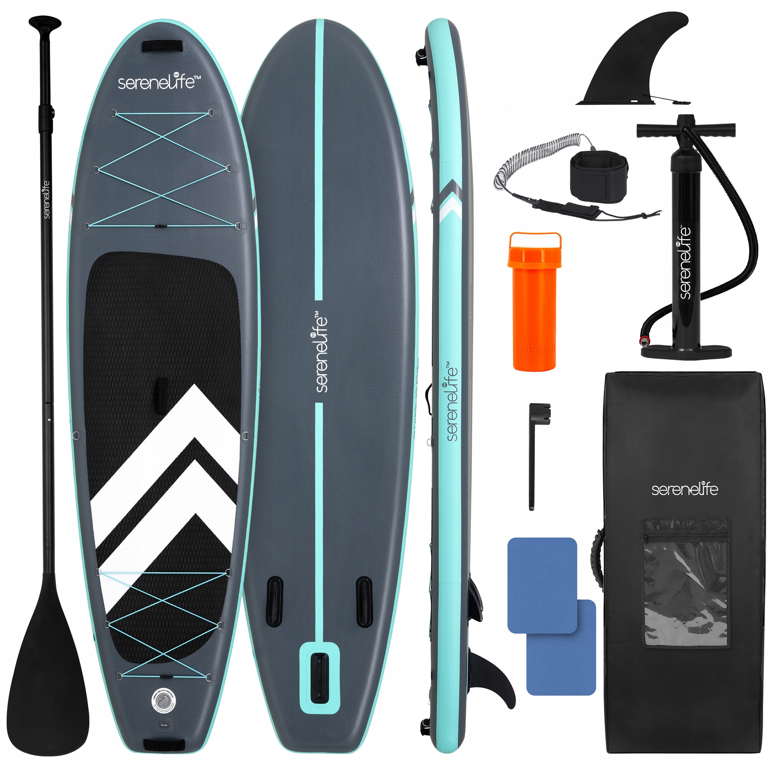 Sup Deska 300 CM S Příslušenstvím Pro Plavecké Paddleboardy Serenelife Do 158 Kg