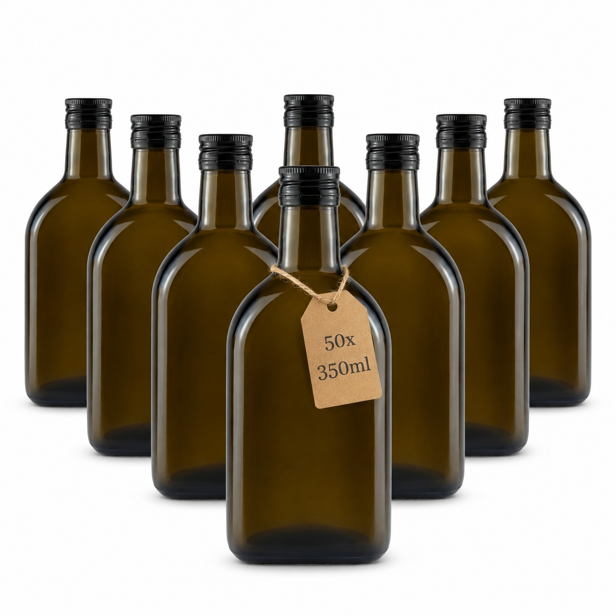 50 x Fľaše Rum 350 ml na alkohol likér rum uzáver 28x38 Dlhá
