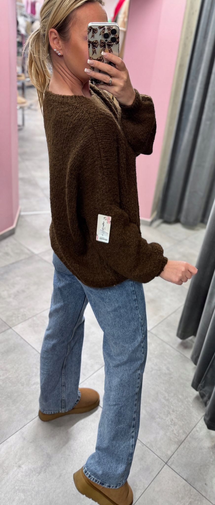 Dámský Svetr Obláček Čokoláda Uni.