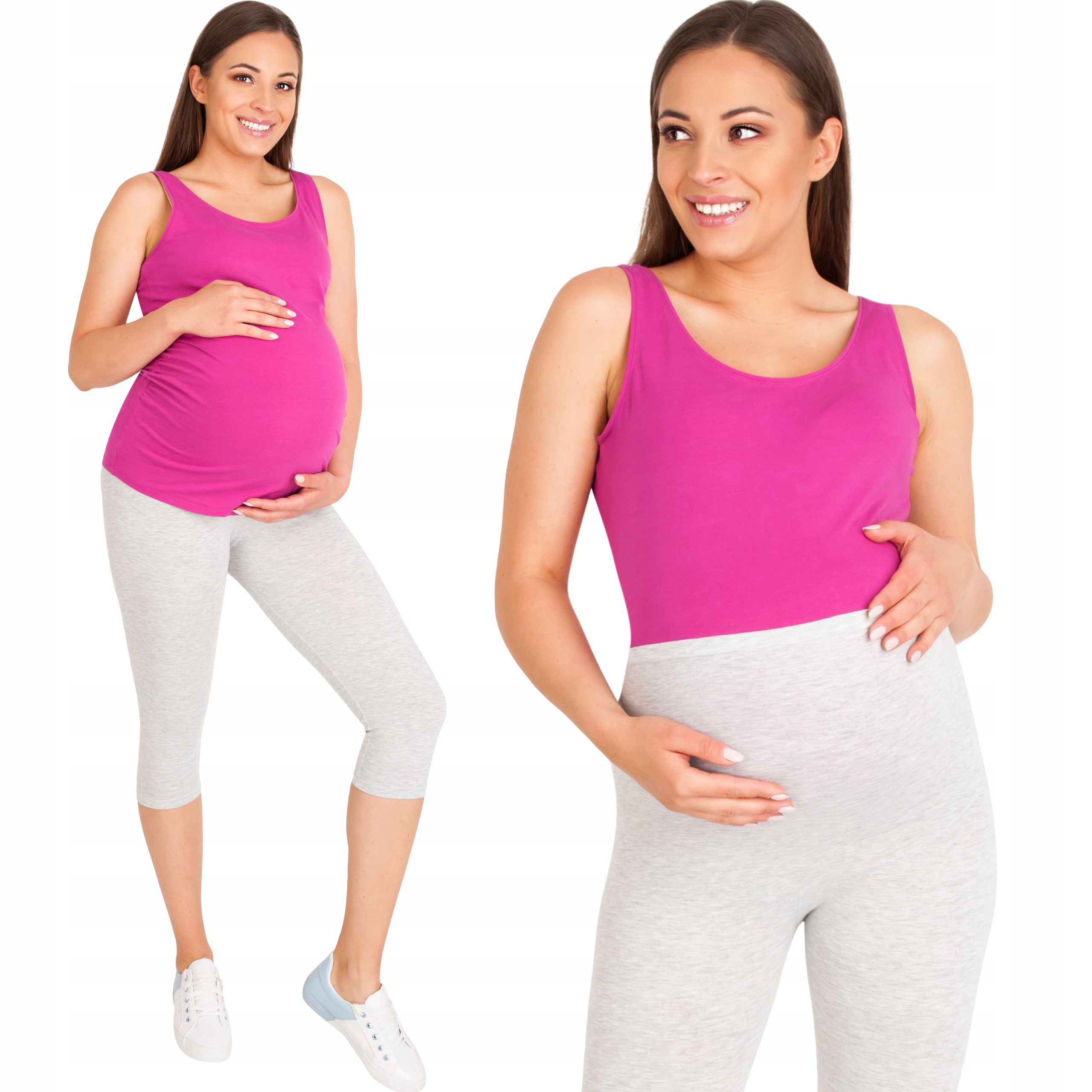 

Legginsy Ciążowe Rybaczki Z Panelem Rozm XL