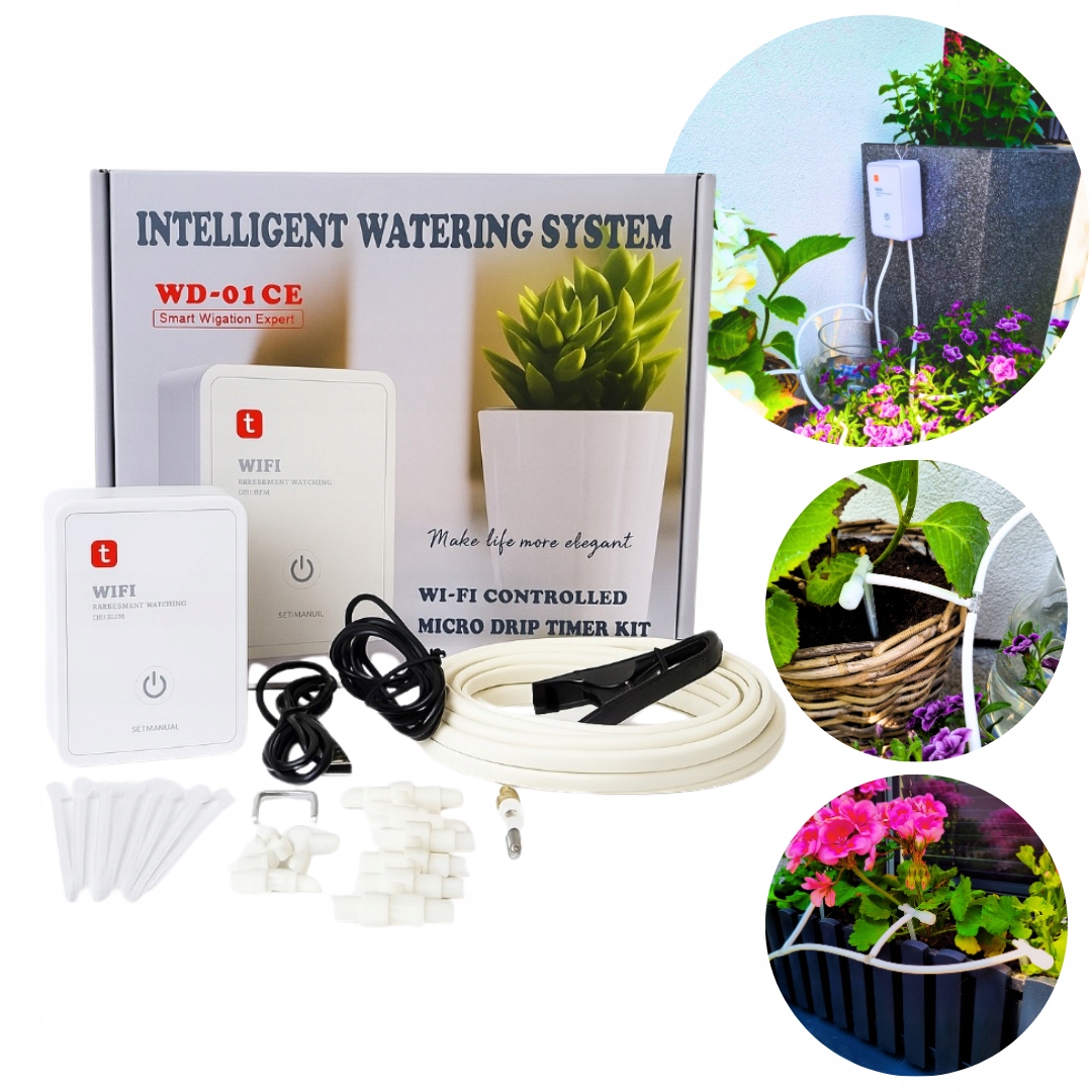 Automatyczny system podlewania kwiatów doniczkowych, konewka Wi-fi/usb