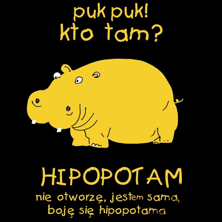 

Męska Koszulka Kto Tam Kto Tam -hipopotam h7a