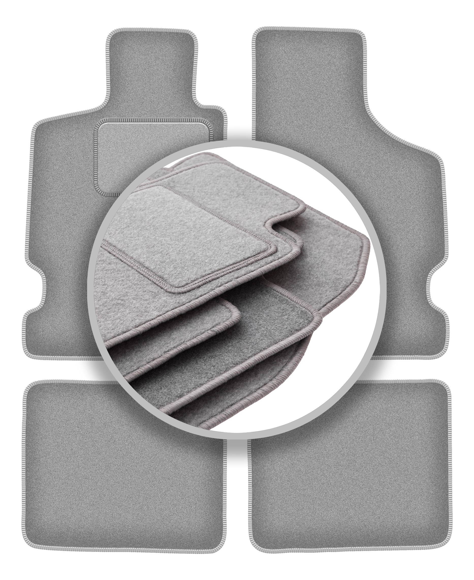 Velurové koberce Oslo šedé pro: Citroen Saxo hatchback 1996-2003