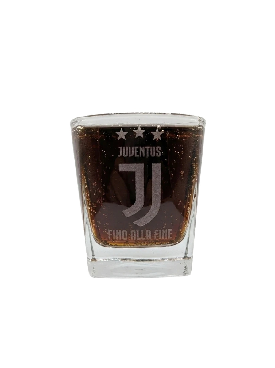 Szklanka do Whisky 300ml grawer Juventus dla kibica fanatyka