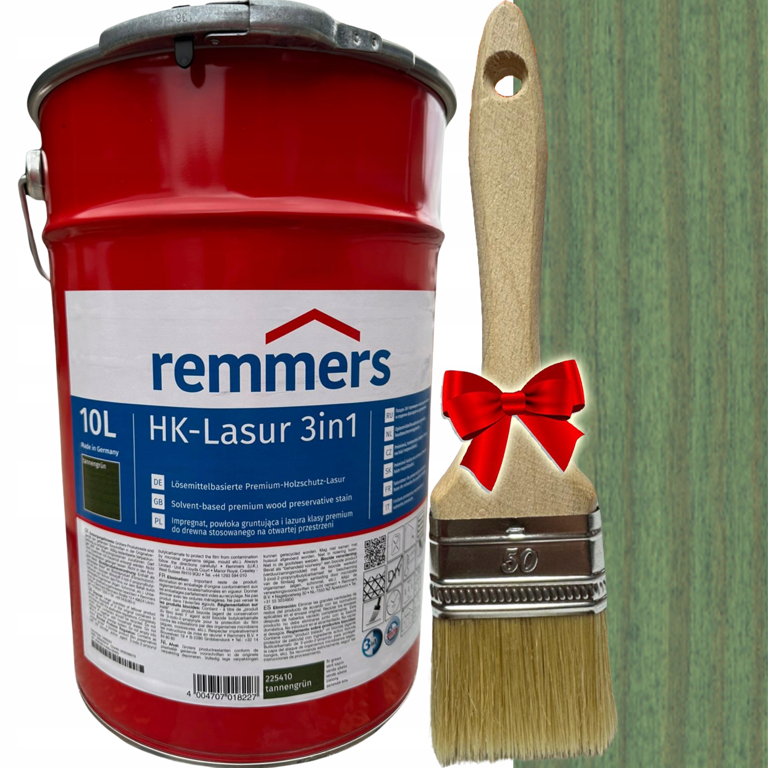 Remmers hk-lasur impregnat do drewna elewacji 10L Ciemnozielony 2254