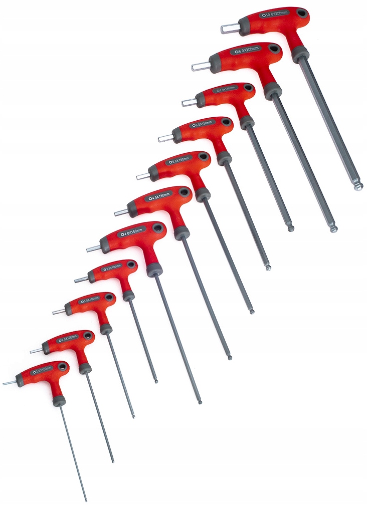 Zestaw wkrętaki imbus z kulką 11-el wkrętaki HEX klucze kątowe młotki torx EAN (GTIN) 5903293504154