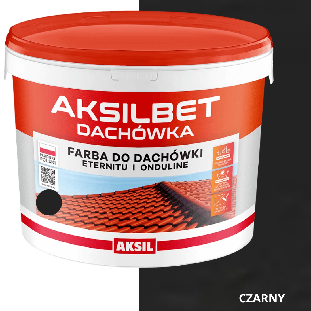 Aksilbet Strešná Krytina Farba Na Strechu 10 L Čierna 9017