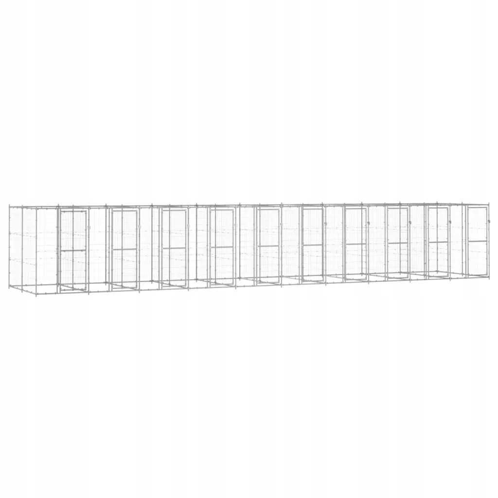 VidaXL kotec pro psa stříbrná 1100 cm x 1100 cm