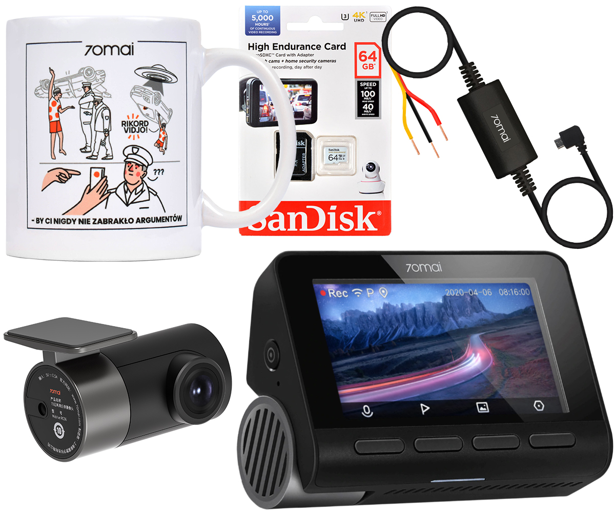 Видеорегистратор камера 70mai A800s + задняя + UP02