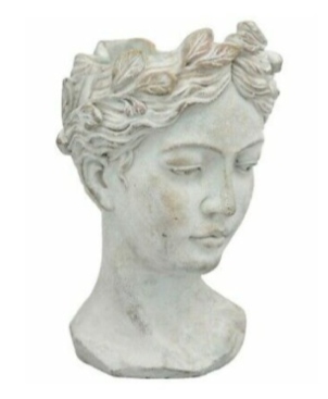 

Doniczka głowa.H-28cm.Szaro-beżowy