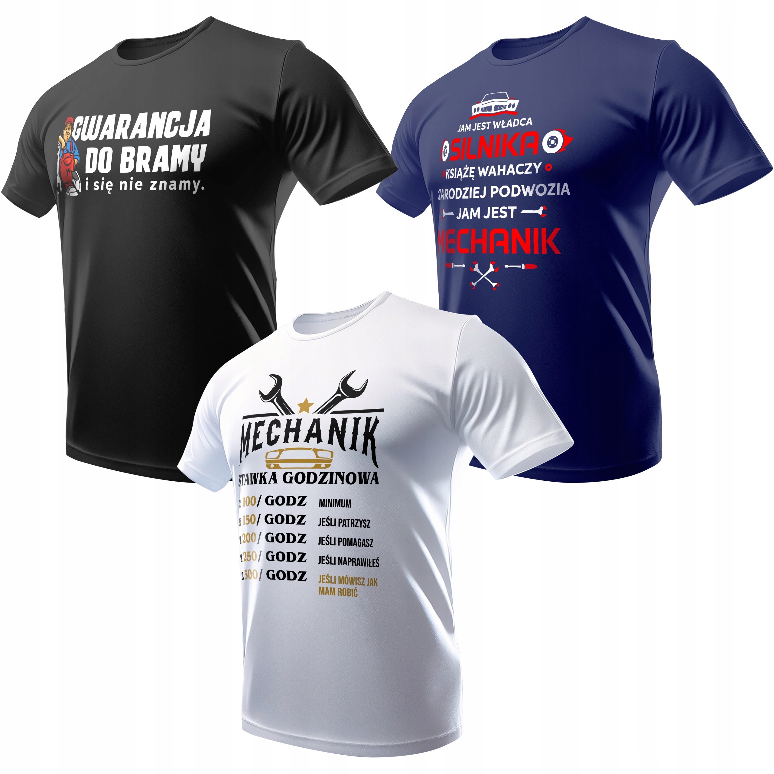 Pánské Trička S Potiskem 3pack Set Pro Mechanika Dárek Pro Chlapa S