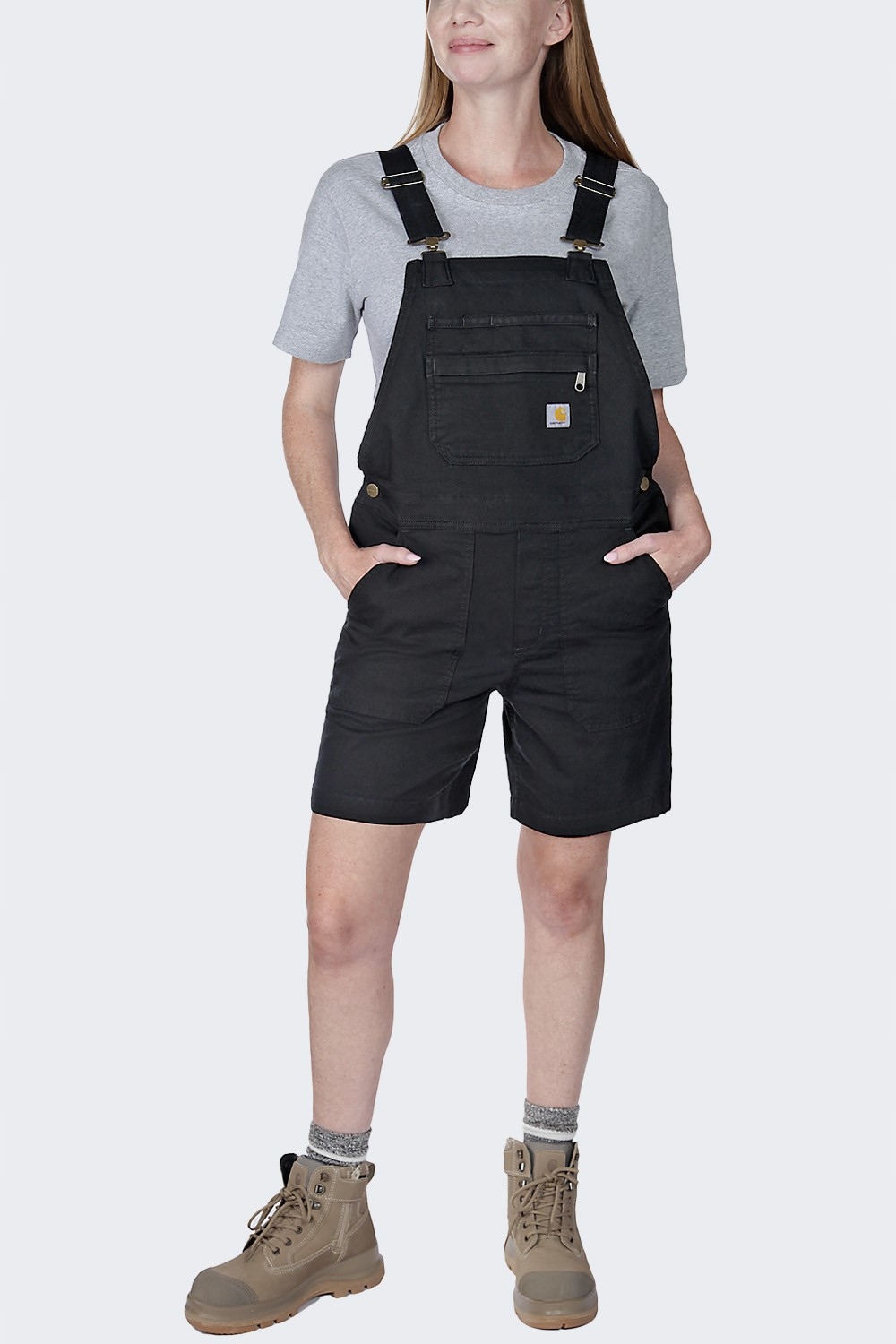 Krátké zahradníky Carhartt Rugged Canvas Black