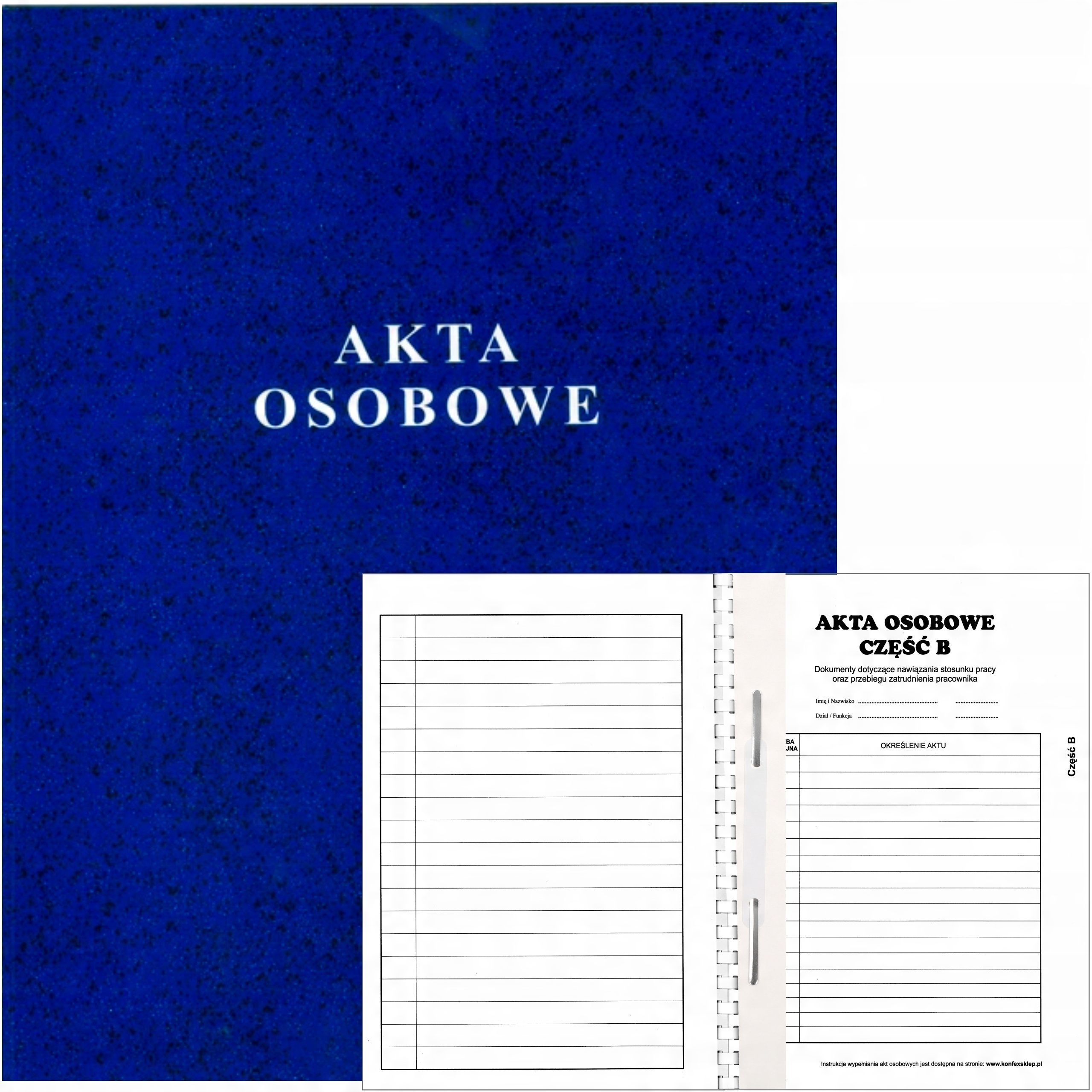 

Teczka akt osobowych Akta Osobowe T-04 niebieska