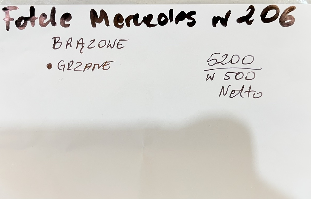 Sitze KPL. SKORY GRZANE BRAZOWE DECORY MERCEDES W206 1