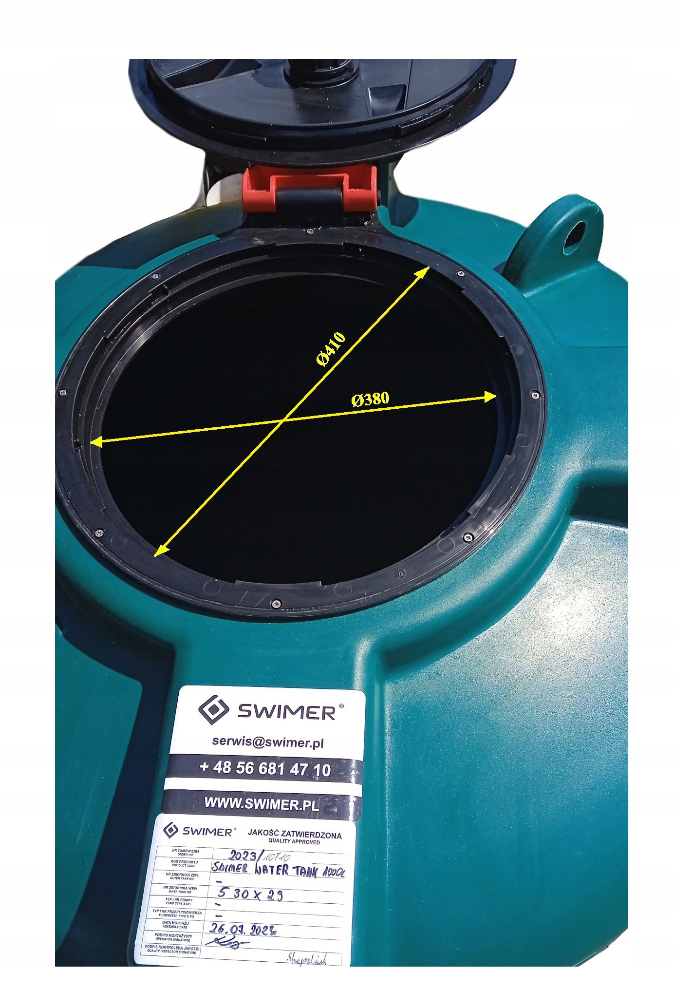 Zbiornik Naziemny Na Wodę 2000L Swimer Czarny Zbiornik 2000 Moja Woda Kod producenta SW-4721116