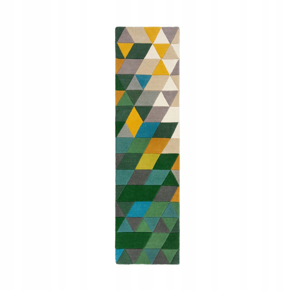 60x230 Ručne všívaný behúň Illusion Prism Green/Multi