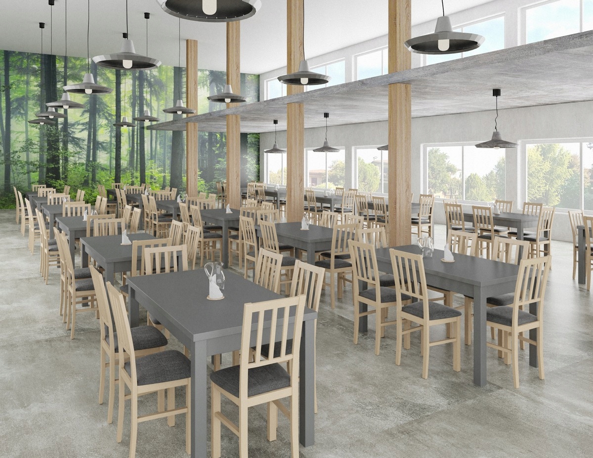 Zestaw ESENCJA 65 stół + 4 krzesła WIELE KOLORÓW DREWNA DO WYBORU HIT Długość stołu 120 cm