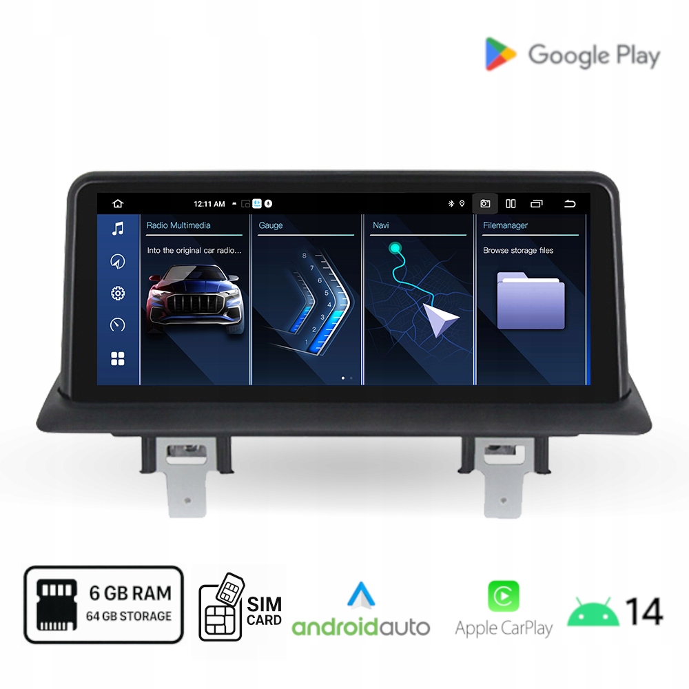 Rádio Android Bmw E87 E88 E81 E82 CCC Android Auto Carplay Sim 6 Gb Ram