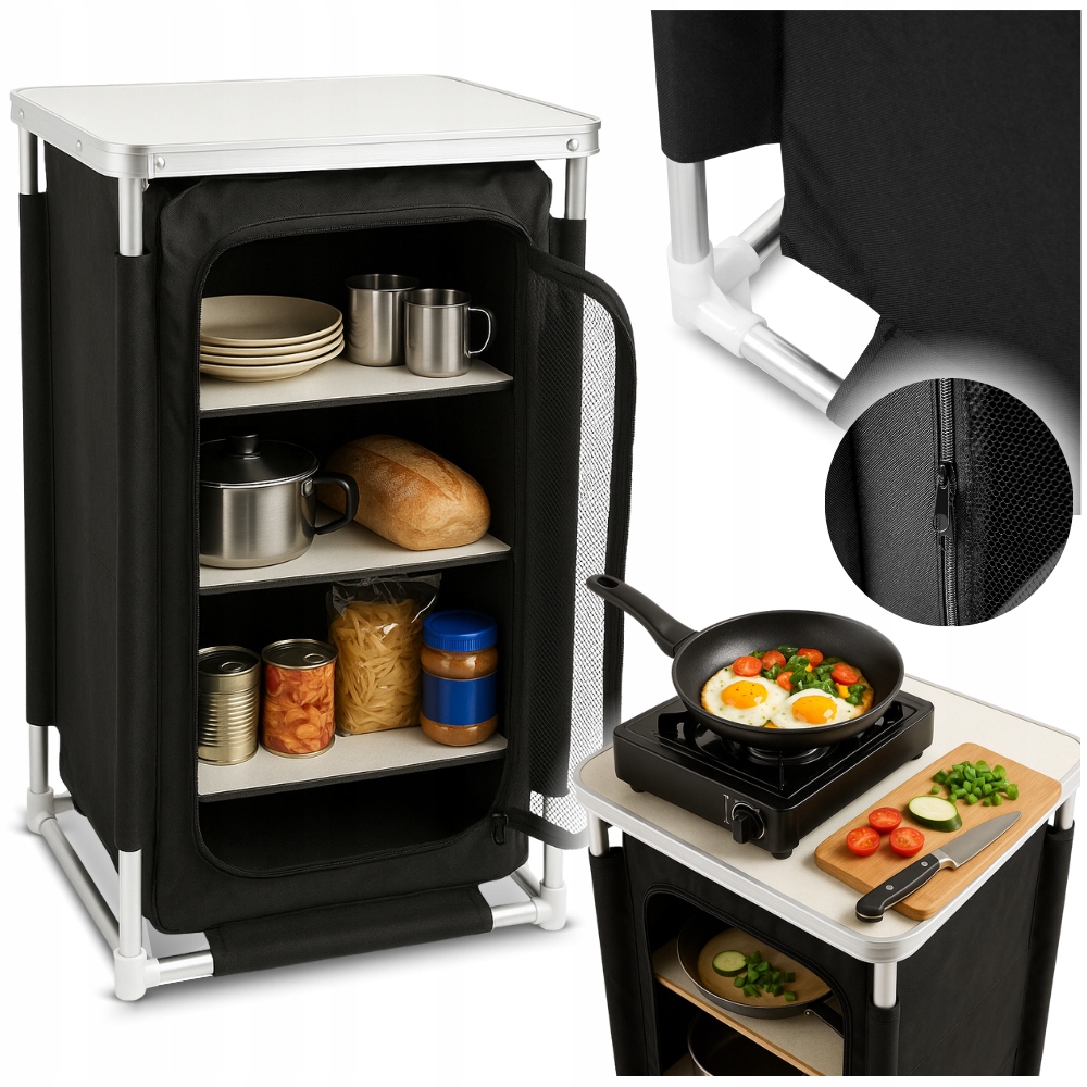 Kuchnia szafka turystyczna kempingowa z blatem składana kuchenna na ubrania