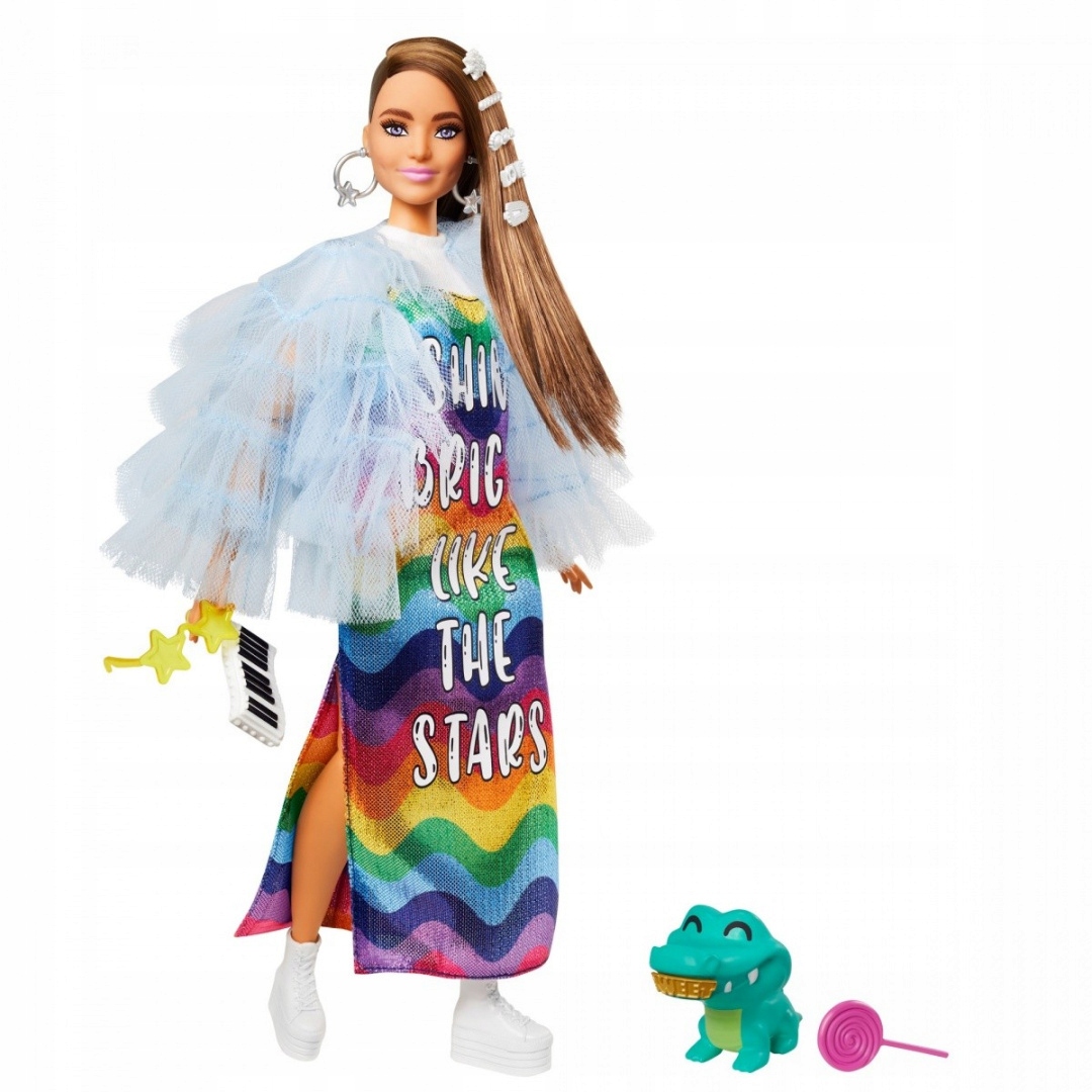 Lalka BARBIE EXTRA Moda Lalka Zwierzątko + akces Marka Mattel