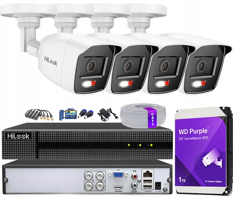 Monitorovací sada 4 kamer 2Mpx Hybrid Light Led/ir Aplikace Detekce