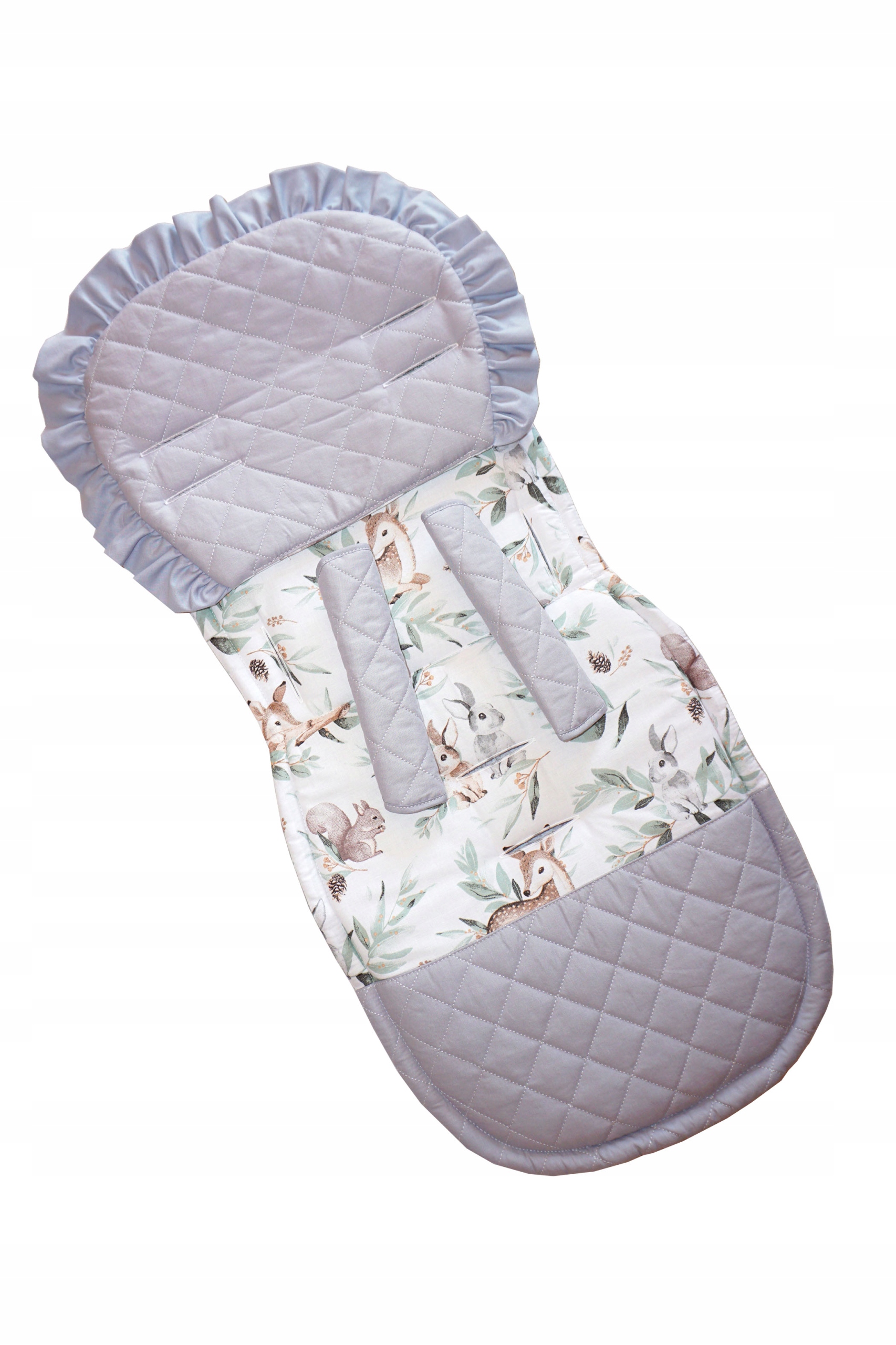 WKŁADKA DO SPACERÓWKI PIKOWANA Z PODUSZKĄ I PASAMI