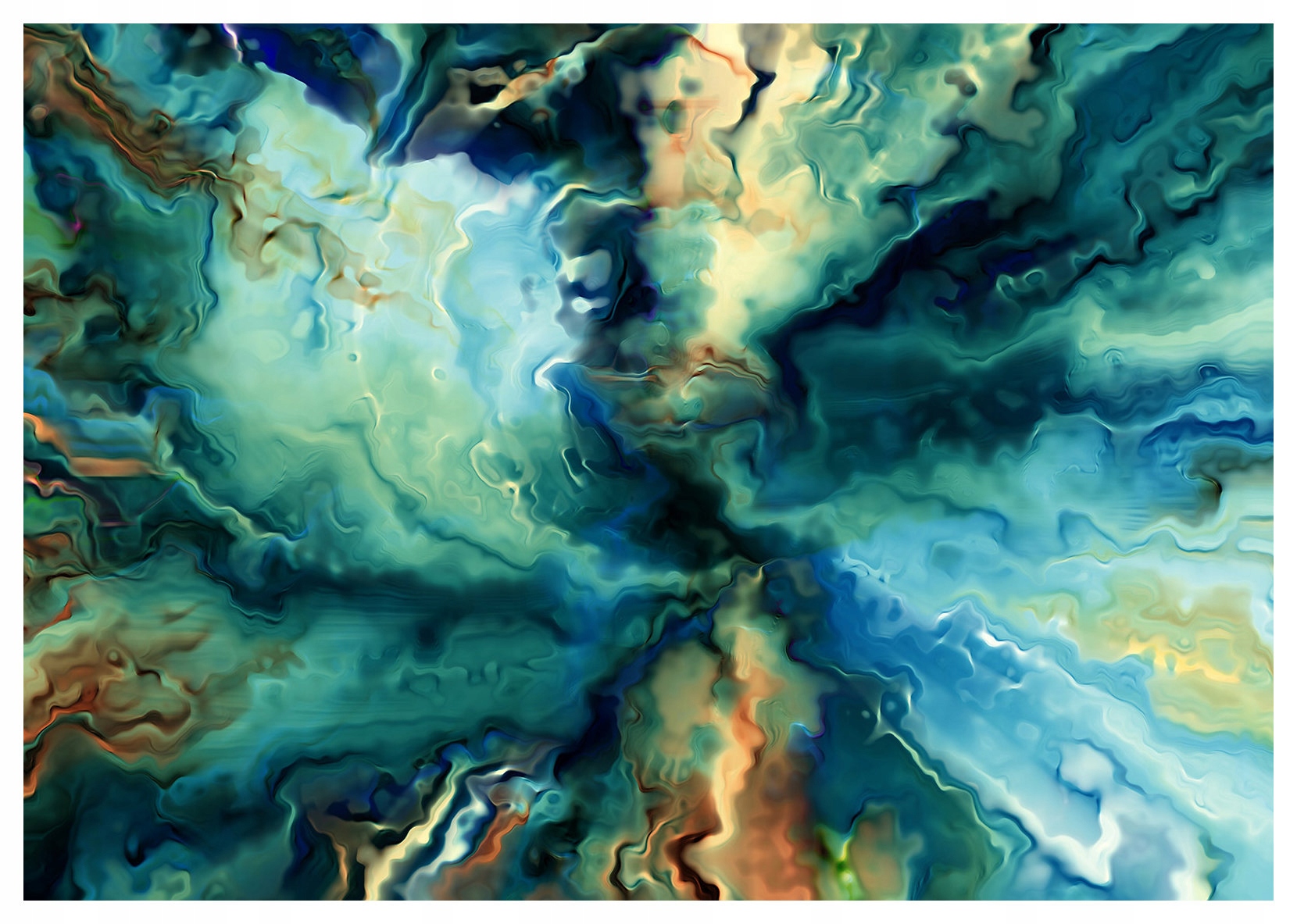 Fototapeta flizelina Abstrakce Smaragdový tok energie 400x280 lepidlo