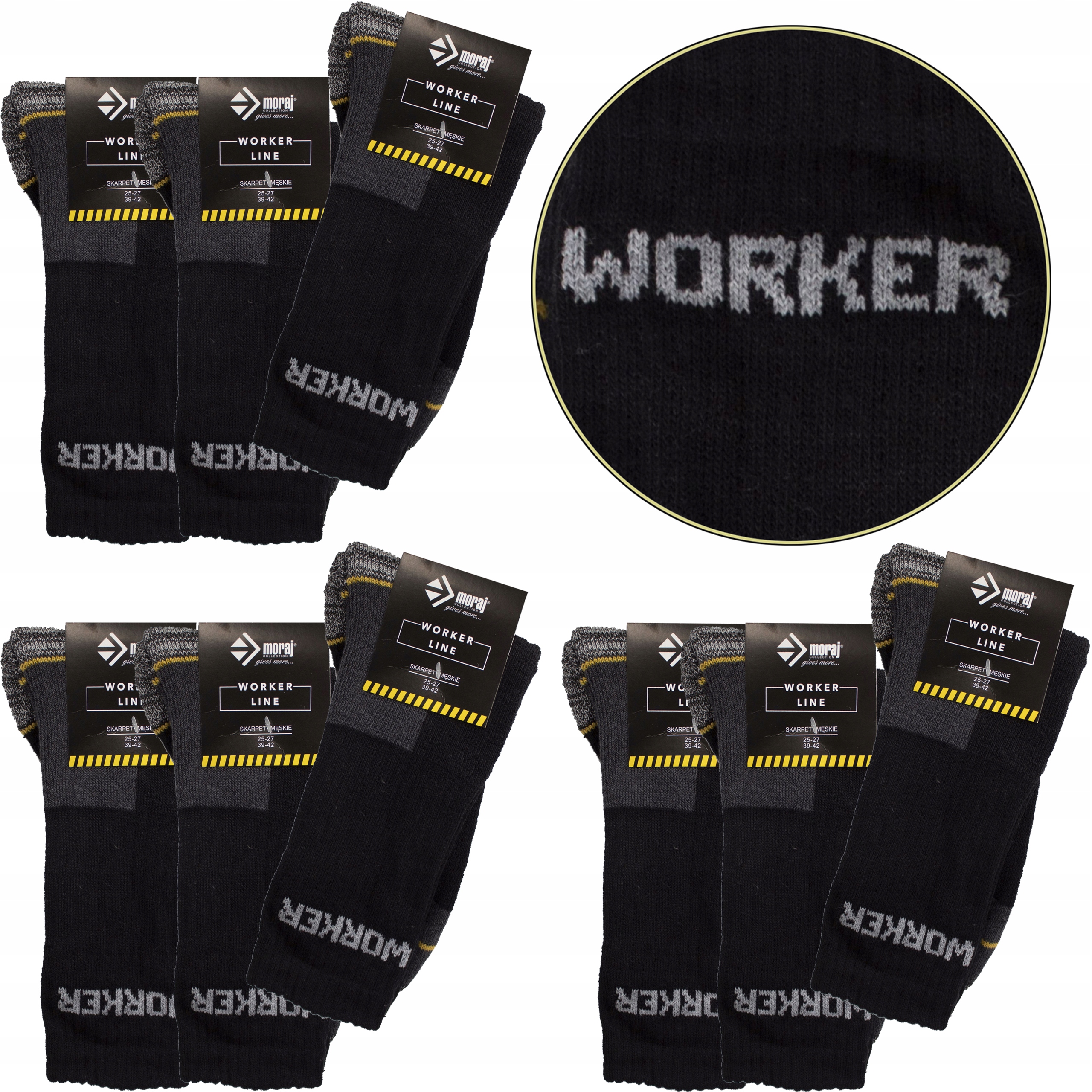 

Skarpety Moraj Robocze Bezuciskowe 9-par 43-46