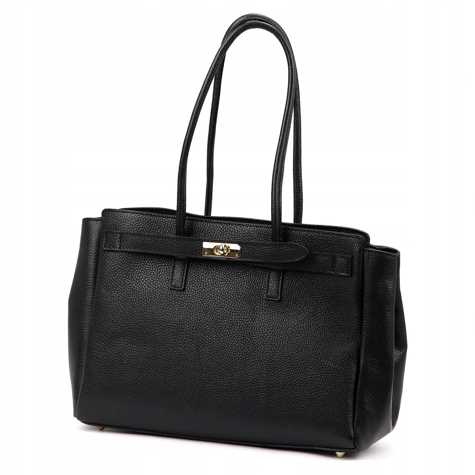 Dámská kabelka shopper kožená černá přes rameno Camilla Premium