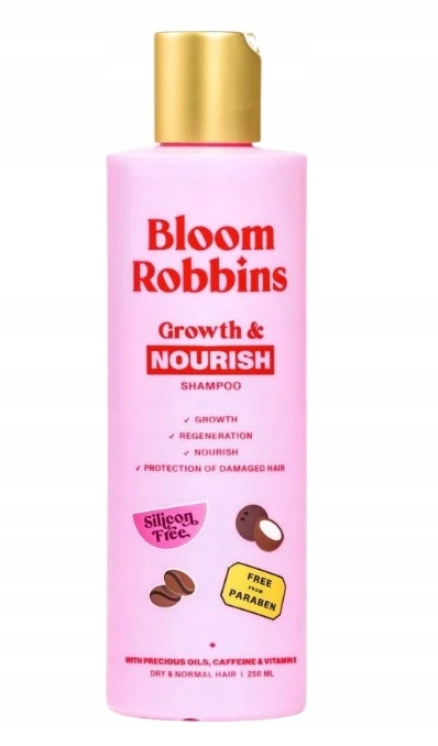 Bloom Robbins Growth & Nourish Šampon pro suché a normální vlasy 250 ml