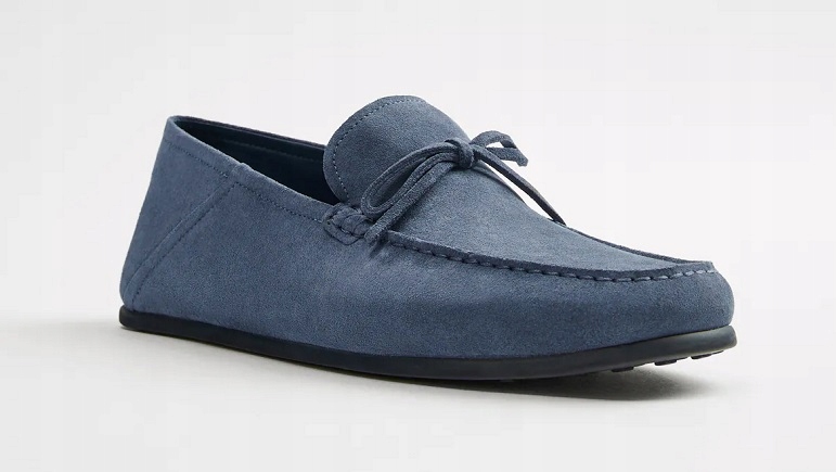 ZARA NIEBIESKIE SKÓRZANE MOKASYNY DRIVER BUTY 42 Marka Zara