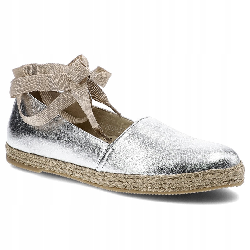 Stříbrné espadrilky Karino Dámské stylové boty