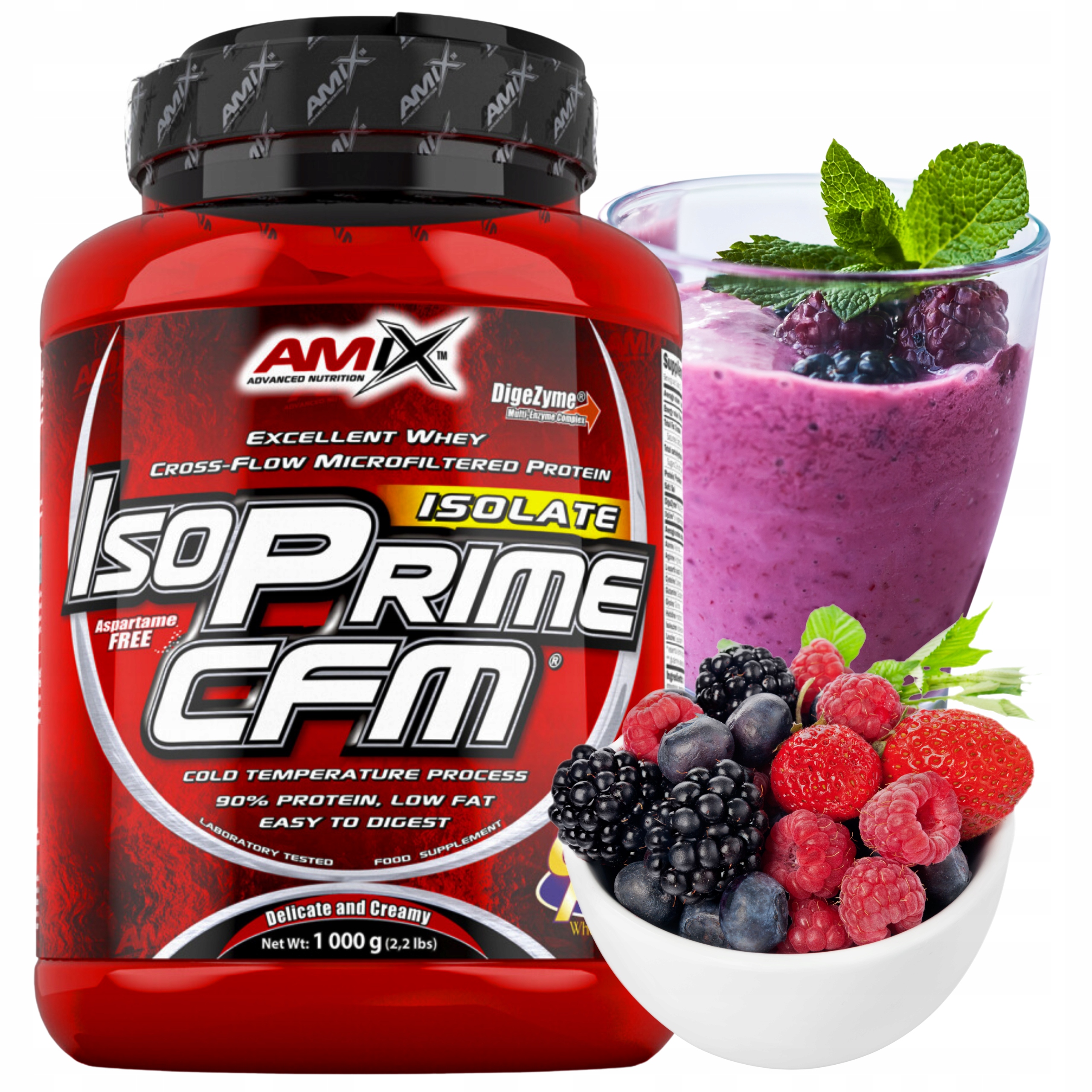Protein na hubnutí, koktejly na hubnutí Lesní ovoce Bílkovina Izolát Wpi