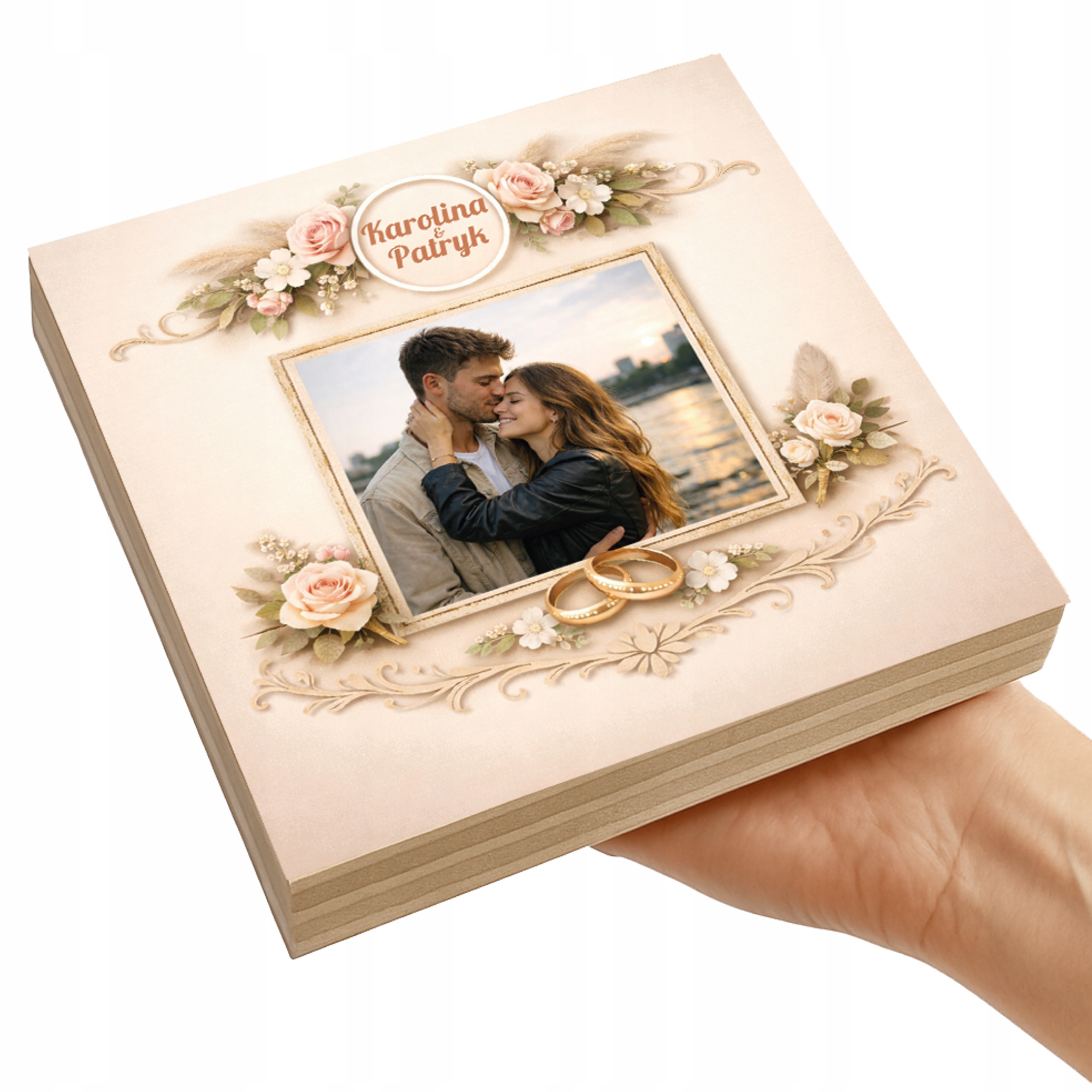 PUDEŁKO NA ŚLUB WESELE ZE ZDJĘCIEM SZKATUŁKA NA PIENIĄDZE