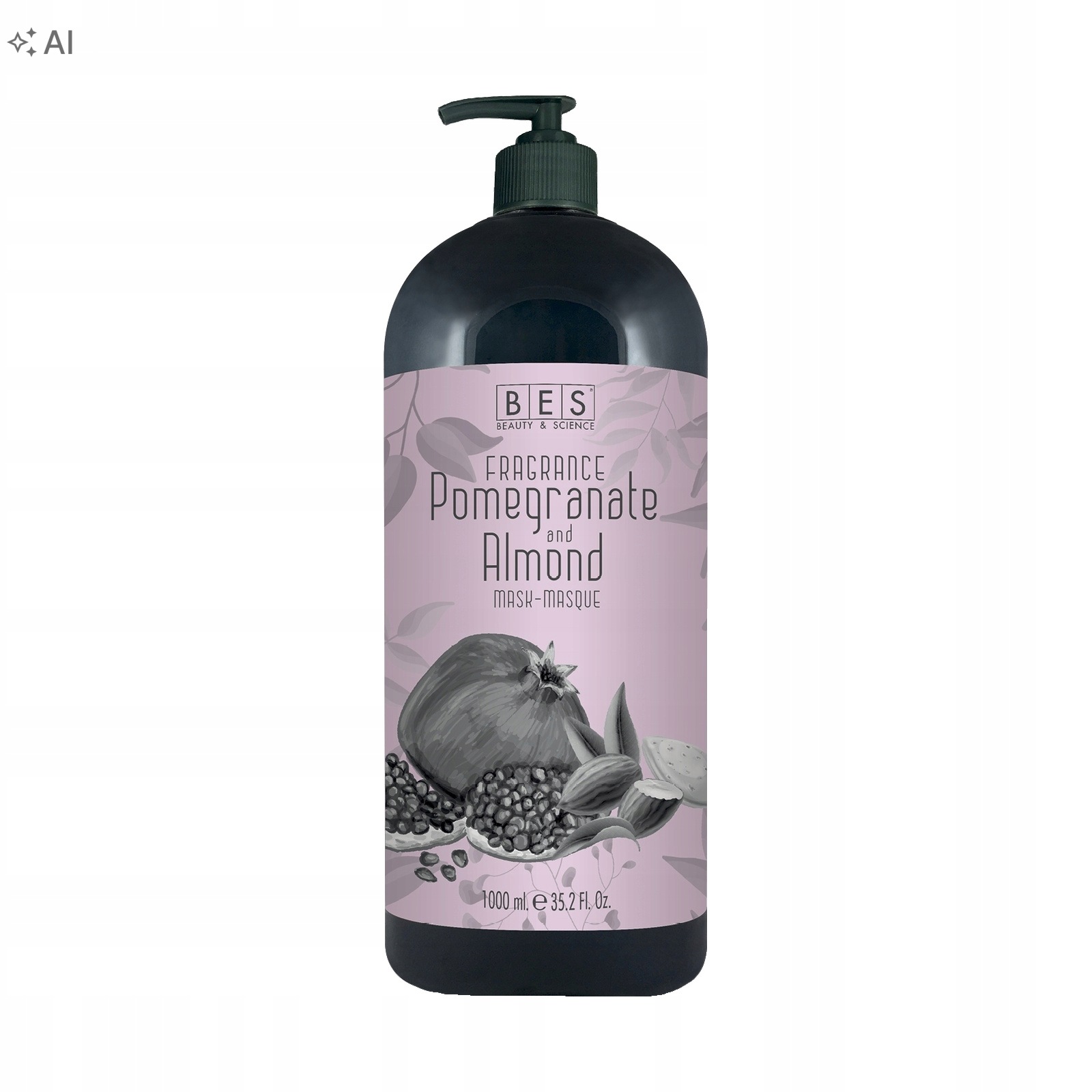 Bes Fragrance parfémovaná maska na vlasy Pomegranate & Almond 1000 ml