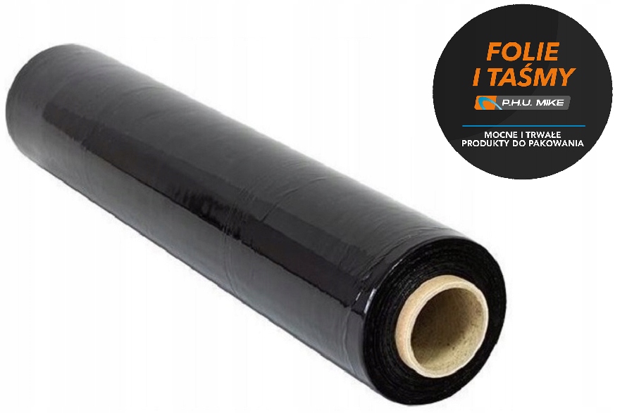FOLIA STRETCH CZARNA 200M STRECZ DO PAKOWANIA UNIWERSALNA KRYJĄCA +NAKLEJKA EAN (GTIN) 5906111758692