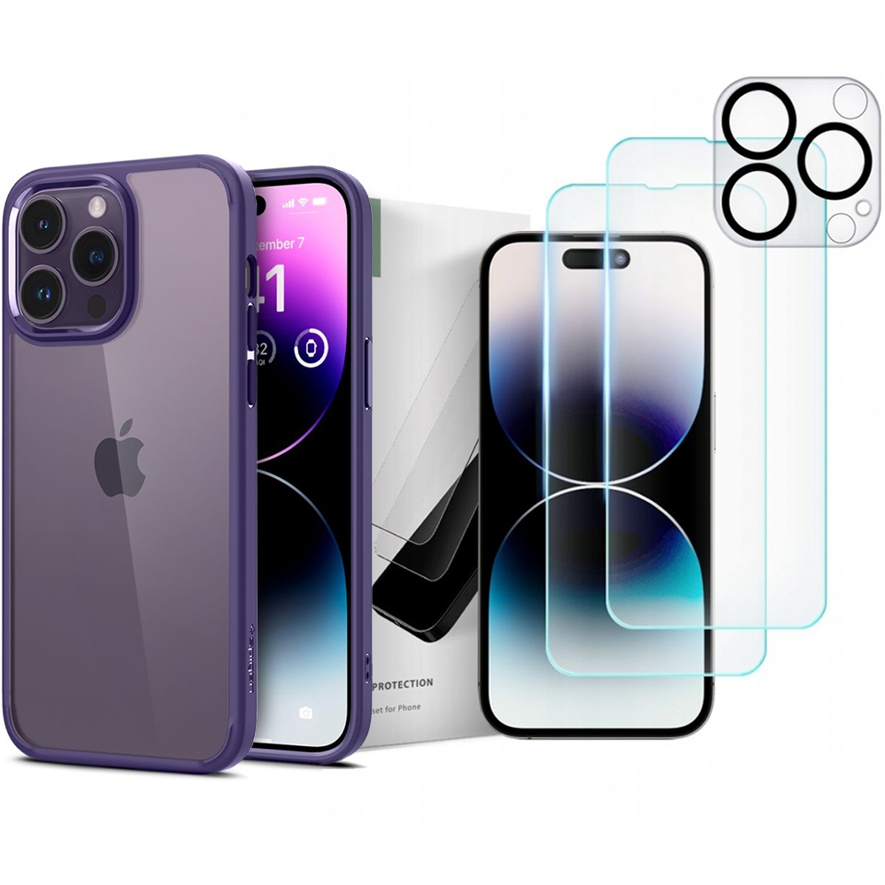 

Spigen Etui Na Iphone 14 Pro Szkło Ekran Aparat