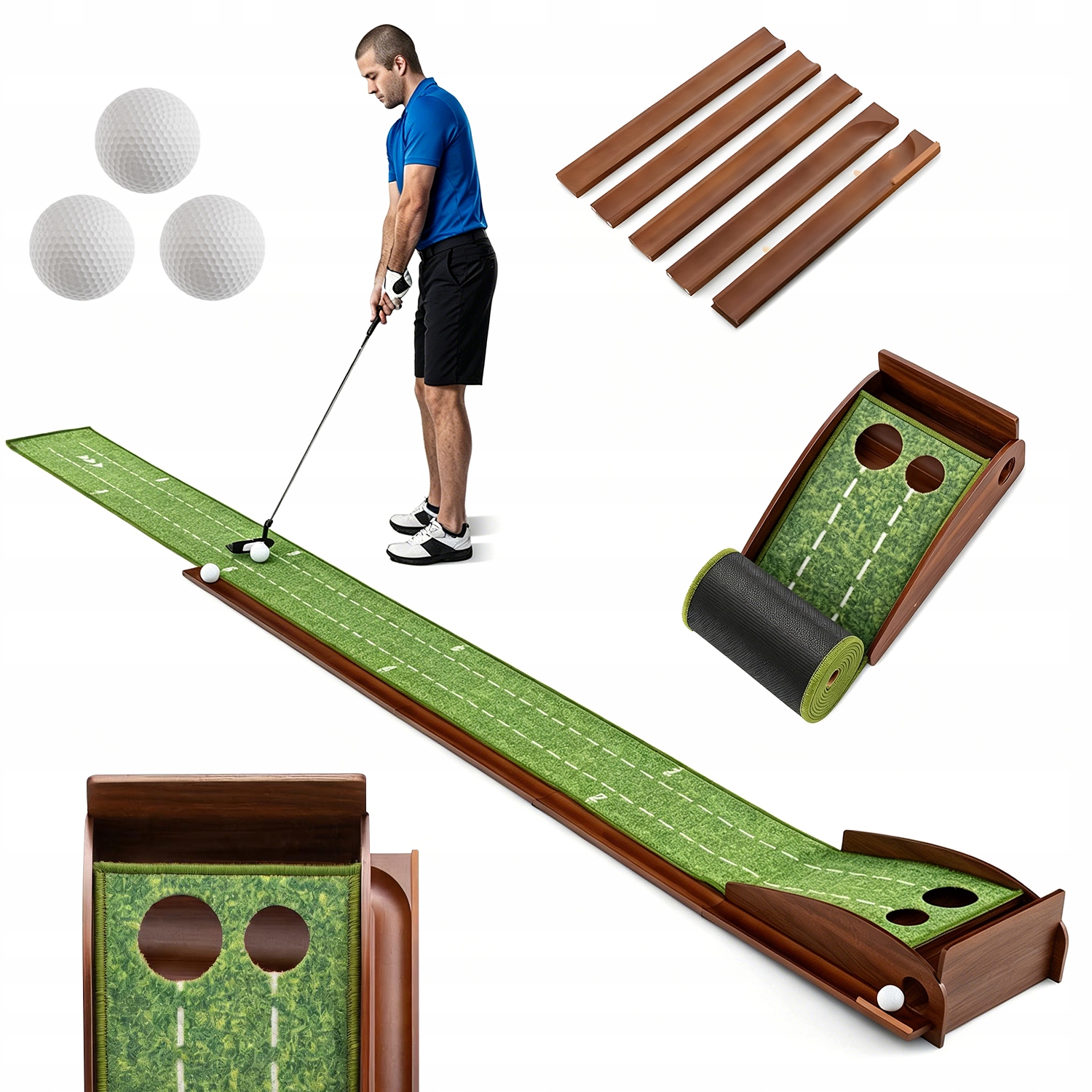 Profesjonalna Mata Golfowa 1/2/3 Otwory, Trener Puttingu Indoor/outdoor