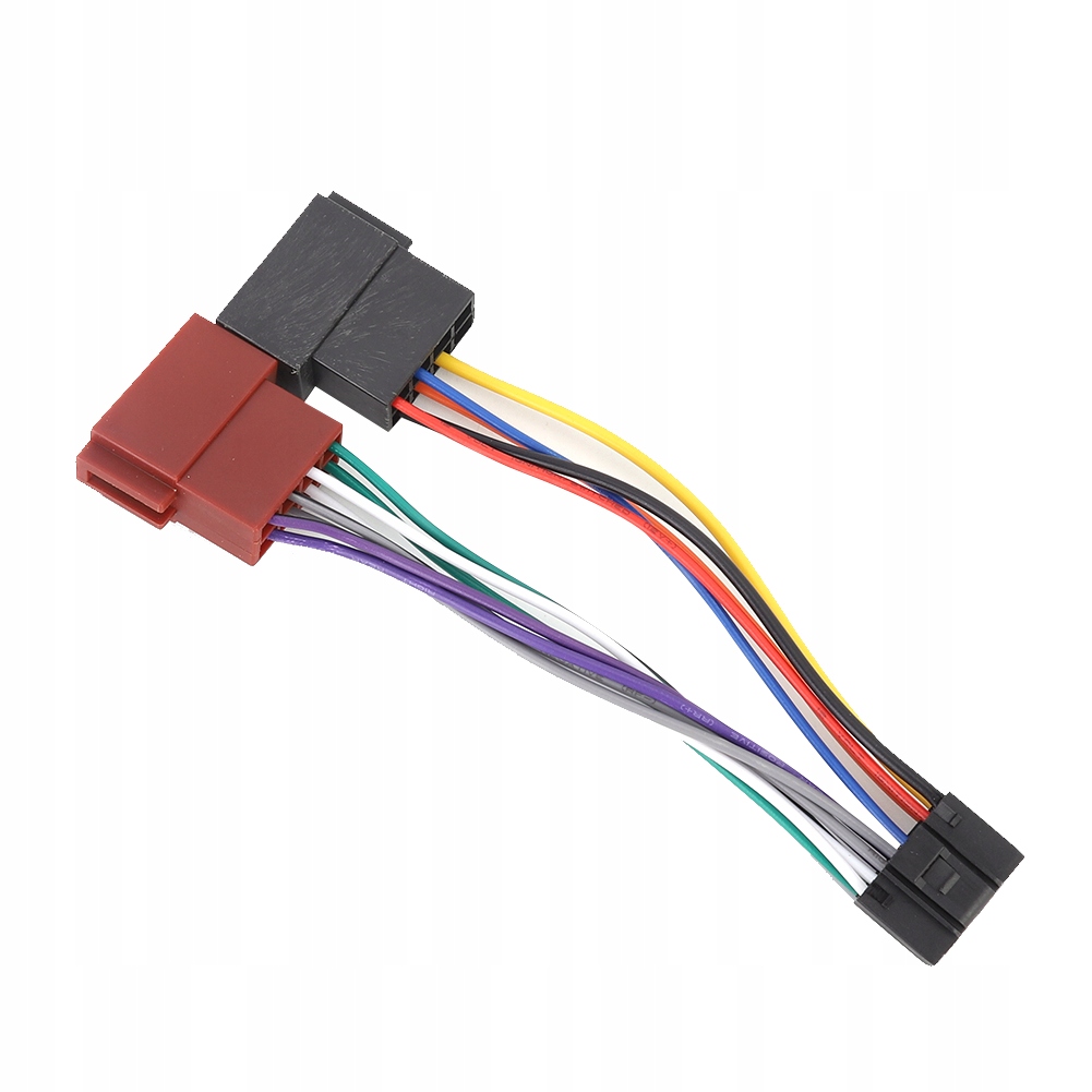 Adapter Złącze Kostka Iso Radio 16 Pin Wiązki Przewodów Iso Do Kenwood Jvc