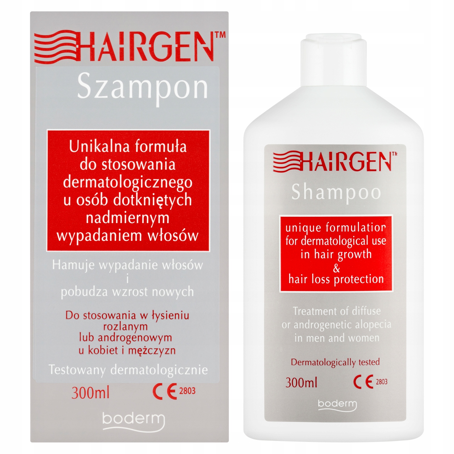 Hairgen szampon dermatologiczny na nadmierne wypadanie włosów 300 ml